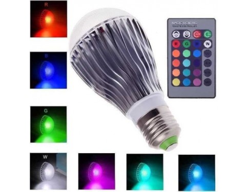16 Colors Changing 9W magic E27 RGB LED Lamp Light Bulb + IR Remote Control